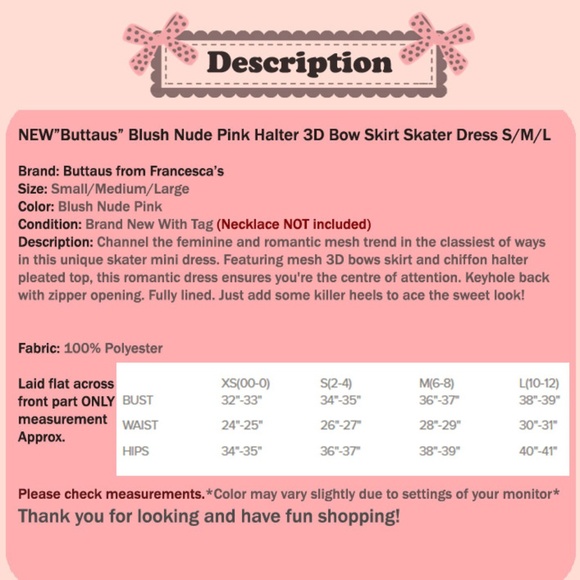 Last☝️Blush Nude 3D Mesh Bow Cocktail Skater Dress - Picture 8 of 8